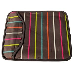 Studio C Tablet Sleeve 10.5 Brown‎ Multi Color Striped Neoprene MF:21286